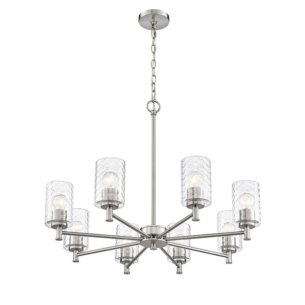 Millennium Lighting Ashli 8-light Brushed Nickel Glam Chandelier