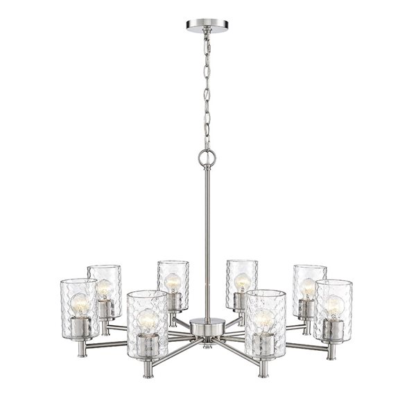 Millennium Lighting Ashli 8-light Brushed Nickel Glam Chandelier