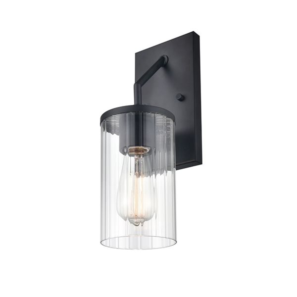 Millennium Lighting Beverlly 4.7-in W 1-light Matte Black Modern Wall Sconce