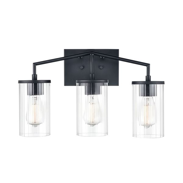 Millennium Lighting Beverlly 3-light Black ModernVanity Light