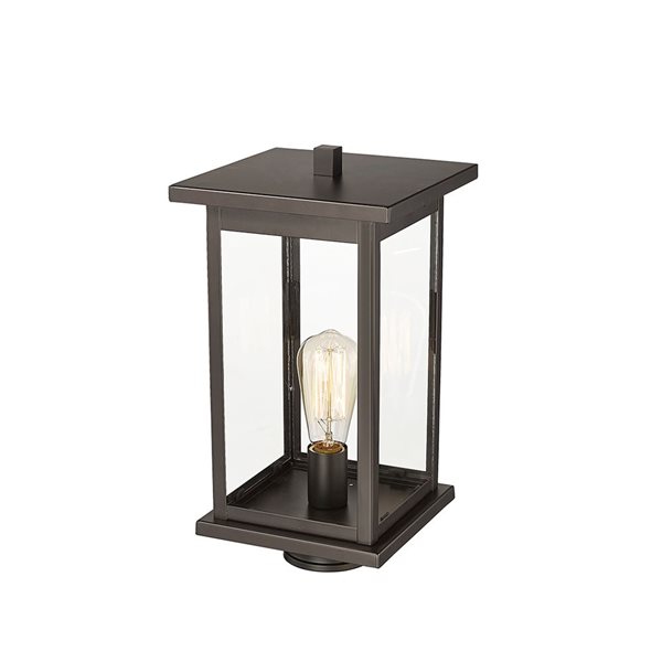 Millennium Lighting Bowton 15.62-in Powder Coat Bronze Transitional Light Post Lantern