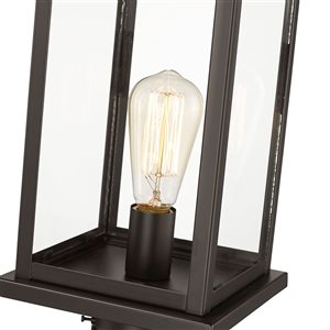 Millennium Lighting Bowton 15.62-in Powder Coat Bronze Transitional Light Post Lantern