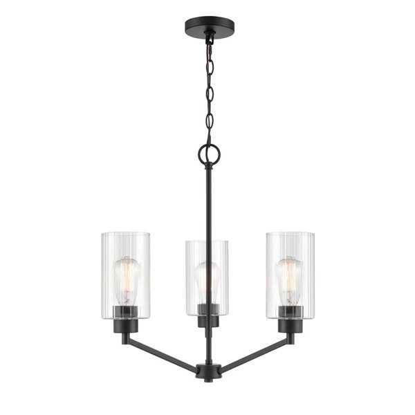 Millennium Lighting Beverlly 3-light Matte Black Modern Chandelier