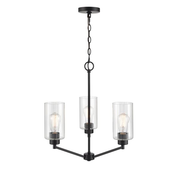 Millennium Lighting Beverlly 3-light Matte Black Modern Chandelier