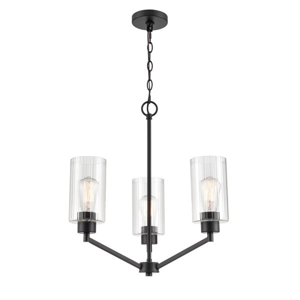 Millennium Lighting Beverlly 3-light Matte Black Modern Chandelier