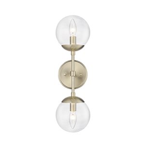 Millennium Lighting Avell 5.5-in W 2-light Modern Gold Transitional Wall Sconce