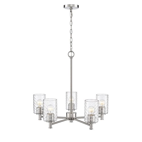 Millennium Lighting Ashli 5-light Brushed Nickel Glam Chandelier