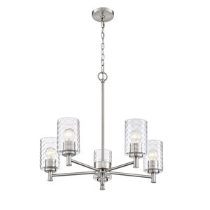 Millennium Lighting Ashli 5-light Brushed Nickel Glam Chandelier