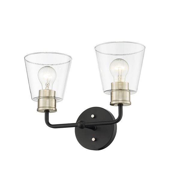 Millennium Lighting Cameron 2-light Black Transitional Vanity Light