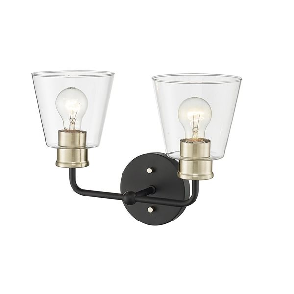 Millennium Lighting Cameron 2-light Black Transitional Vanity Light