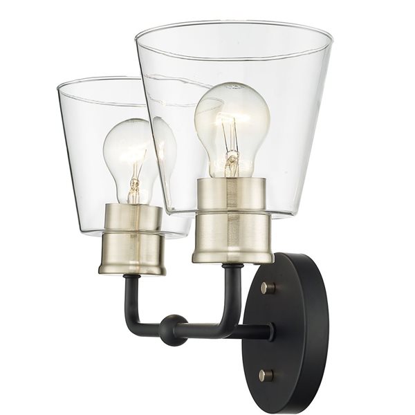 Millennium Lighting Cameron 2-light Black Transitional Vanity Light