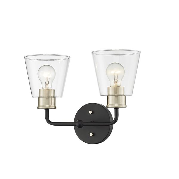 Millennium Lighting Cameron 2-light Black Transitional Vanity Light