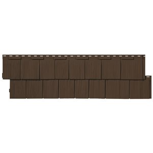 Novik Novikshake 12-Pack Vinyl Siding Panel Shake Coffee Bean 14.5-in X 48.75-in