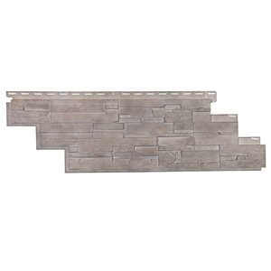 Novik Novikstone 1 Vinyl Siding Panel Beaded Limestone 13.1-in X 41.5-in