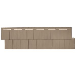 Novik Novikshake 12-Pack Vinyl Siding Panel Shake Khaki 14.5-in X 48.75-in