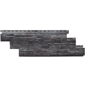 Novik Novikstone 1 Vinyl Siding Panel Beaded Lava 13.1-in X 41.5-in