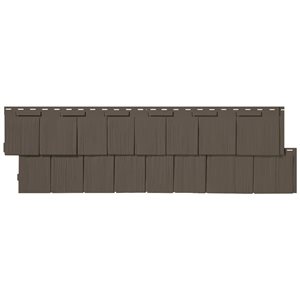 Novik Novikshake 12-Pack Vinyl Siding Panel Shake Rockaway Gray 14.5-in X 48.75-in