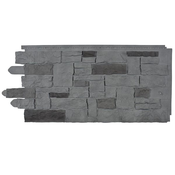 Parement de pierres à coupe artisanale NovikStone de Novik AC Citadelle 20,3 po x 45 po. 10/bte, 49,3 pi²