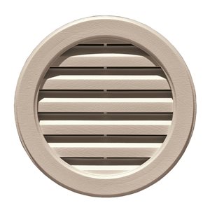 Grille de ventilation ronde B-1 de 22 po Novik blanc ultra