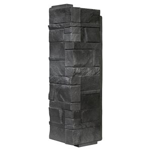 Novik Novikstone 5-Pack Dry Stack Stone Corner in Anthracite 5.9-in X 16-in