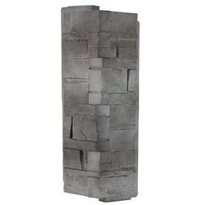 Novik Novikstone 5-Pack Dry Stack Stone Corner in Basalt 5.9-in X 16-in