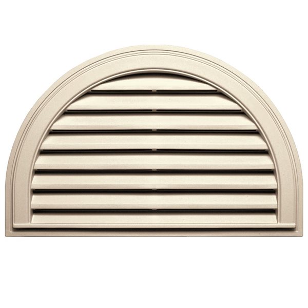 Grille de ventilation B-1 en demi-cercle 22 po x 34 po Novik kaki classique 22 po x 34 po x 1,88 po