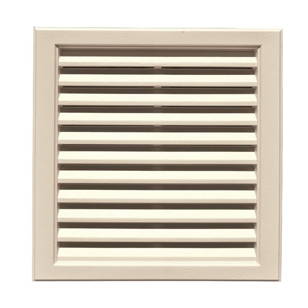 Grille de ventilation B-1 carrée Novik 12 po x 12 po kaki classique 14 po x 14 po x 1,5 po