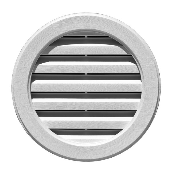 Grille de ventilation ronde B-1 de 16 po Novik blanc ultra 17 po x 17 po x 1,88 po