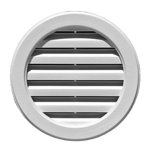 Grille de ventilation ronde B-1 de 16 po Novik blanc ultra 17 po x 17 po x 1,88 po