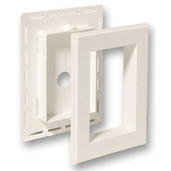 Novik Recessed Split Block in White 7-in X 5.25-in