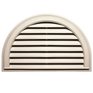 Novik Half Round Gable Vent in Ultra-White 1.88-in X 34-in