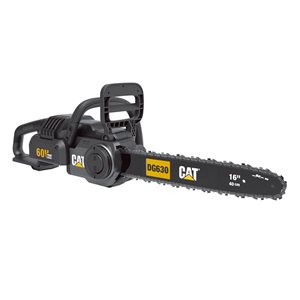 CAT DG631 60V Brushless 18-in Cordless Electric Chain Saw - 2.5 Ah with Battery
