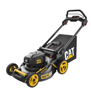 CAT Brushless 21-in Cordless Electric Walk Behind Lawn Mower with 60-volt Lithium Ion Battery
