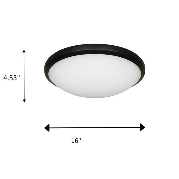 Whitfield Lighting Debbie 4.5-In Black Modern LED Flush Mount Ceiling Light