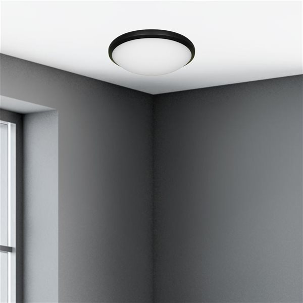 Whitfield Lighting Debbie 4.5-In Black Modern LED Flush Mount Ceiling Light