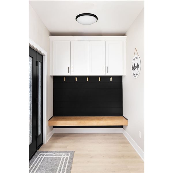 Whitfield Lighting Debbie 4.5-In Black Modern LED Flush Mount Ceiling Light