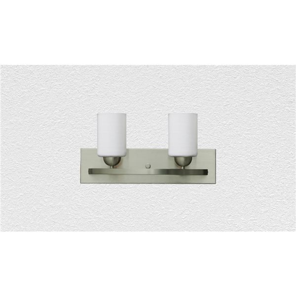 Whitfield Lighting Damara 2-Light Steel Transitional Vanity Light