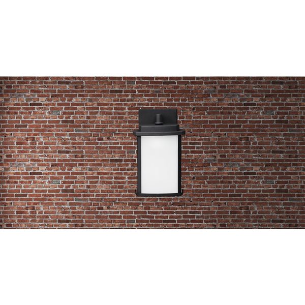 Whitfield Lighting Lynda 9.75-In H Matte Black Hardwired Outdoor Wall Light