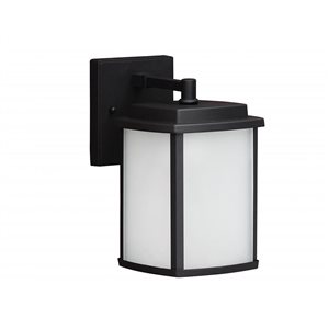 Whitfield Lighting Lynda 9.75-In H Matte Black Hardwired Outdoor Wall Light