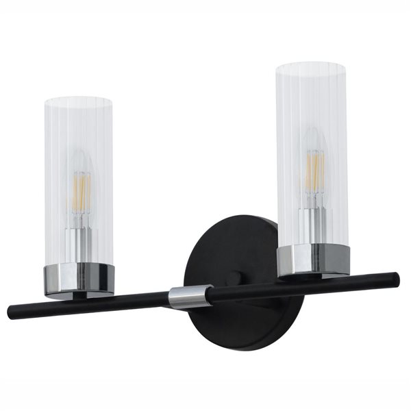 Whitfield Lighting Tess 2-Light Chrome Modern Vanity Light