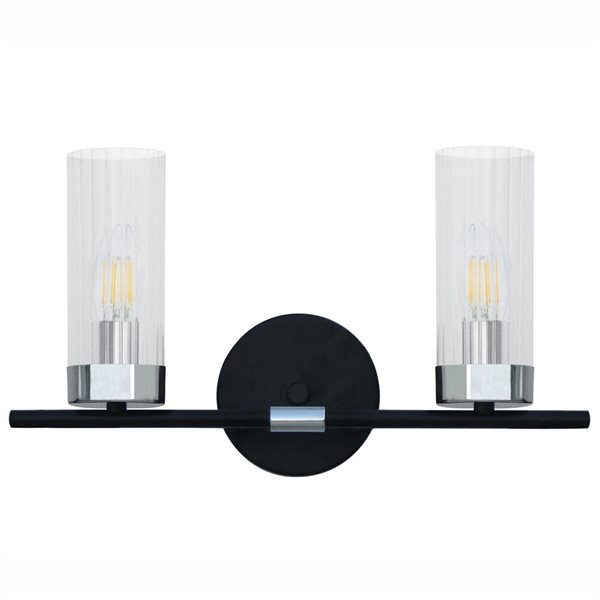 Whitfield Lighting Tess 2-Light Chrome Modern Vanity Light