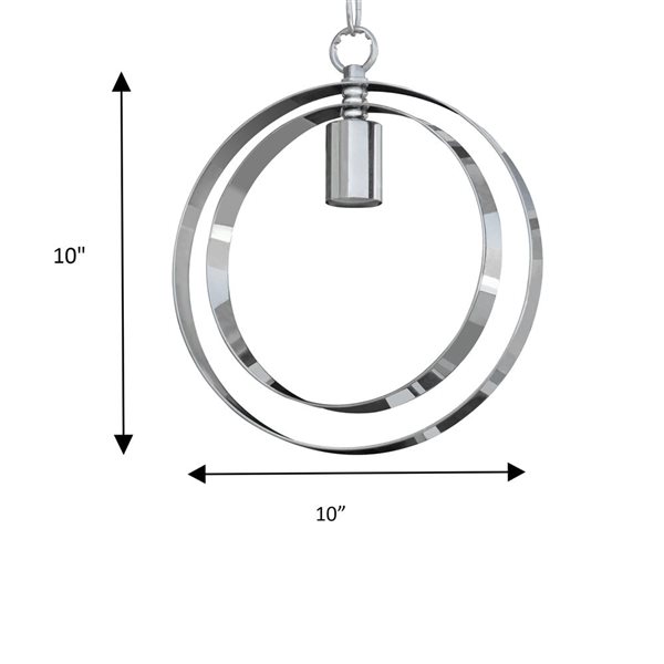 Lustre industriel Amanda à 1 lumière chromé par Whitfield Lighting