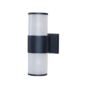 Whitfield Lighting Gina 12-In H Matte Black Hardwired Outdoor Wall Light