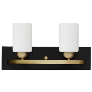 Luminaire contemporain multicolore à 2 lumières Damara pour meuble-lavabo Whitfield Lighting