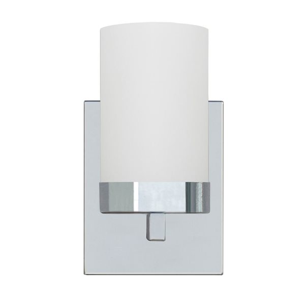 Whitfield Lighting Harvey 4.7-in W 1-Light Chrome Modern Wall Sconce