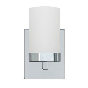 Whitfield Lighting Harvey 4.7-in W 1-Light Chrome Modern Wall Sconce