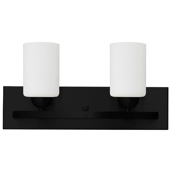 Whitfield Lighting Damara 2-Light Black Transitional Vanity Light