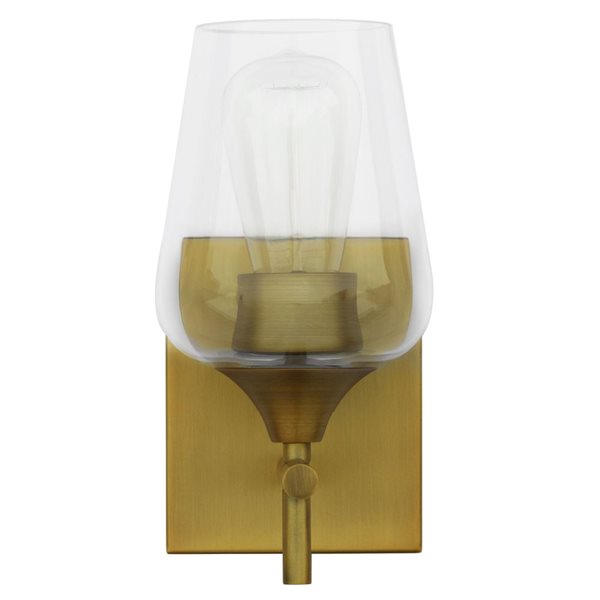 Whitfield Lighting Fauna 5-in W 1-Light Natural Gold Transitional Wall Sconce