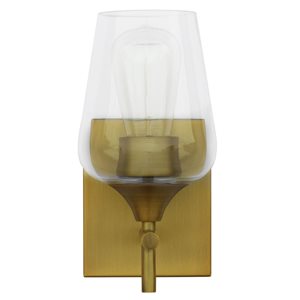 Whitfield Lighting Fauna 5-in W 1-Light Natural Gold Transitional Wall Sconce