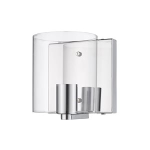 Whitfield Lighting Hudson 1-Light Chrome Modern Vanity Light